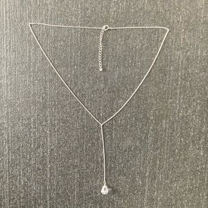 Silver & quartz necklace NWOT